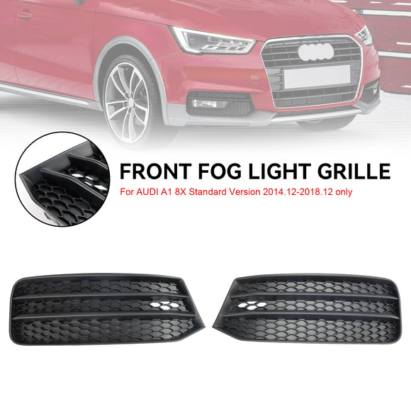 2015-2018 Audi A1 8X Honeycomb Lower Grile Front Bumper Pair Fog Light Cover Grill 8XA807681B 8XA807682B