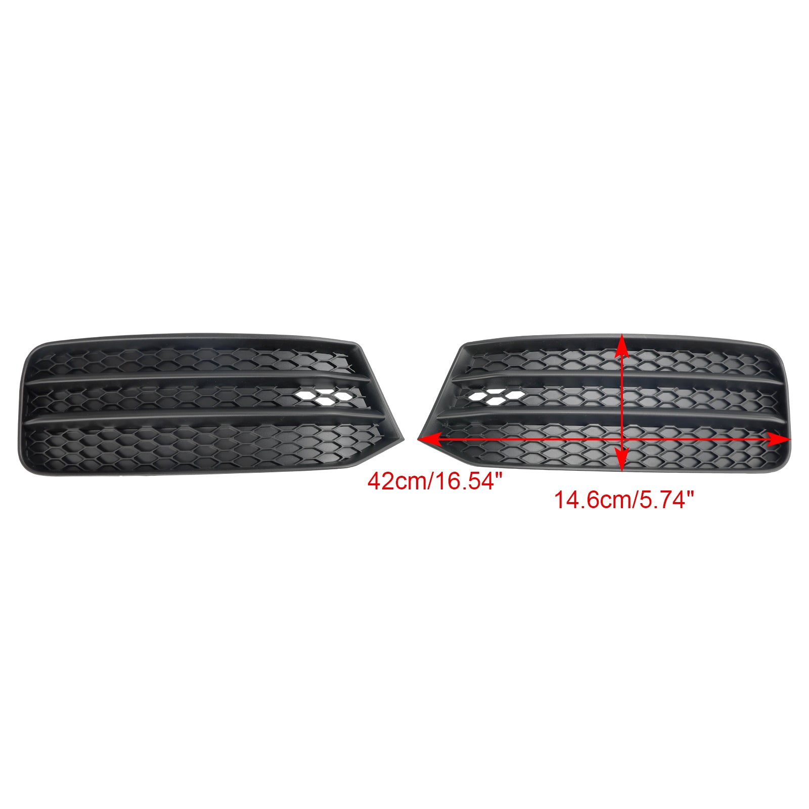 2015-2018 Audi A1 8X Honeycomb Lower Grile Front Bumper Pair Fog Light Cover Grill 8XA807681B 8XA807682B