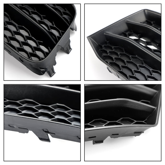 2015-2018 Audi A1 8X Honeycomb Lower Grile Front Bumper Pair Fog Light Cover Grill 8XA807681B 8XA807682B