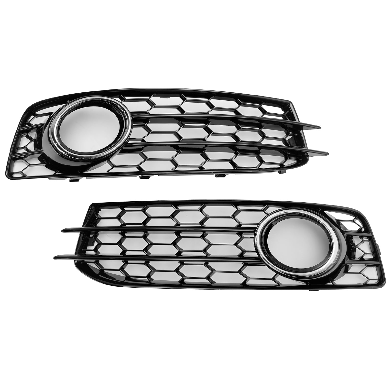 Audi A3 S-Line 8P 2009-2013 Honeycomb Fog Light Grille Front Bumper Lowe Cover Black Grill 8P0807682 8P0807681