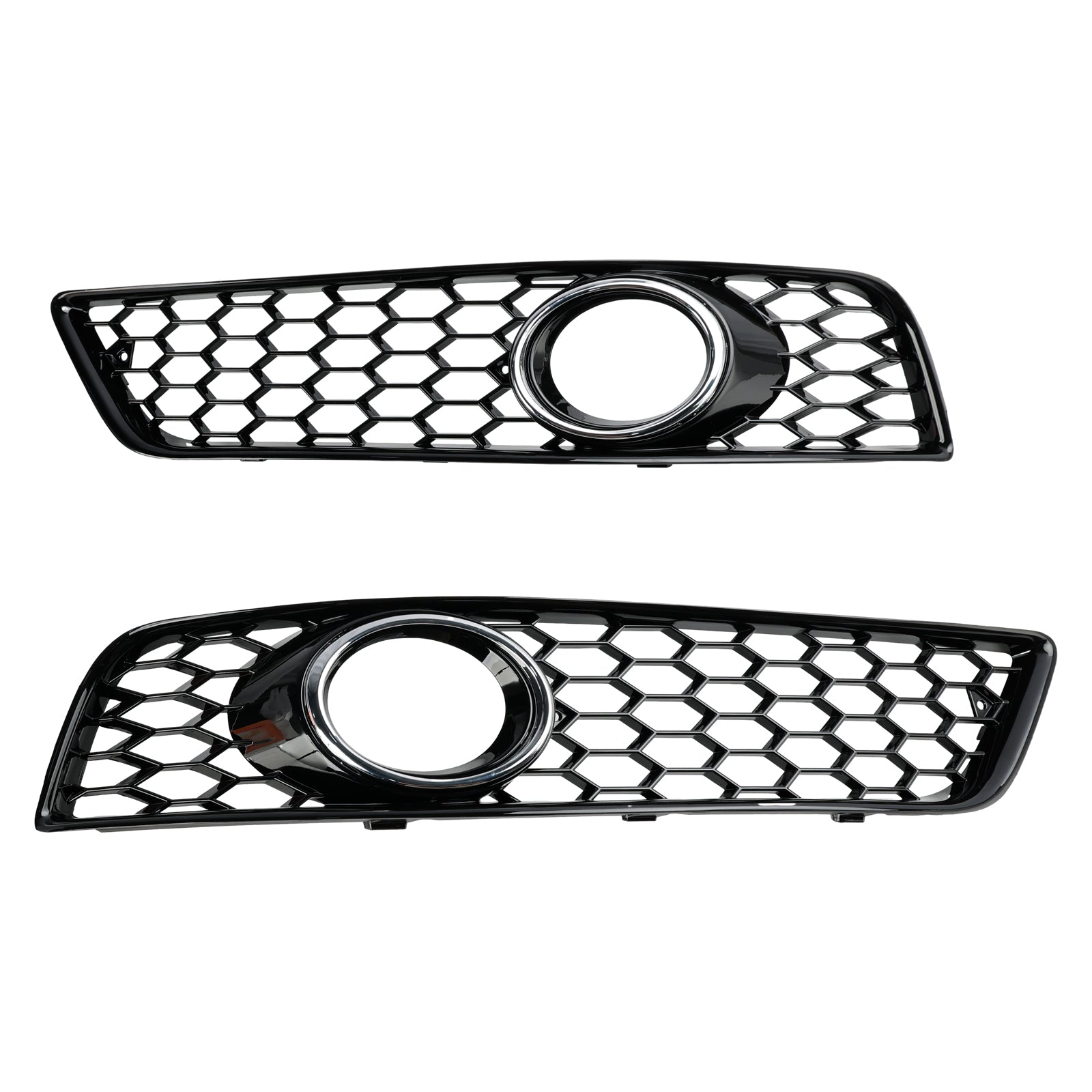 2009-2013 Audi A3 8P Honeycomb Lowe Grill Front Bumper Fog Light Grille Black Cover 8P0807682D 8P0807681D