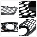 2009–2013 Audi A3 8P Honeycomb Lowe Grill Frontstoßstange Nebelscheinwerfergitter schwarze Abdeckung 8P0807682D 8P0807681D-17