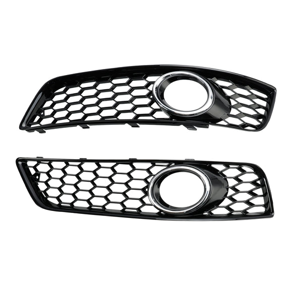 2009–2013 Audi A3 8P Honeycomb Lowe Grill Frontstoßstange Nebelscheinwerfergitter schwarze Abdeckung 8P0807682D 8P0807681D