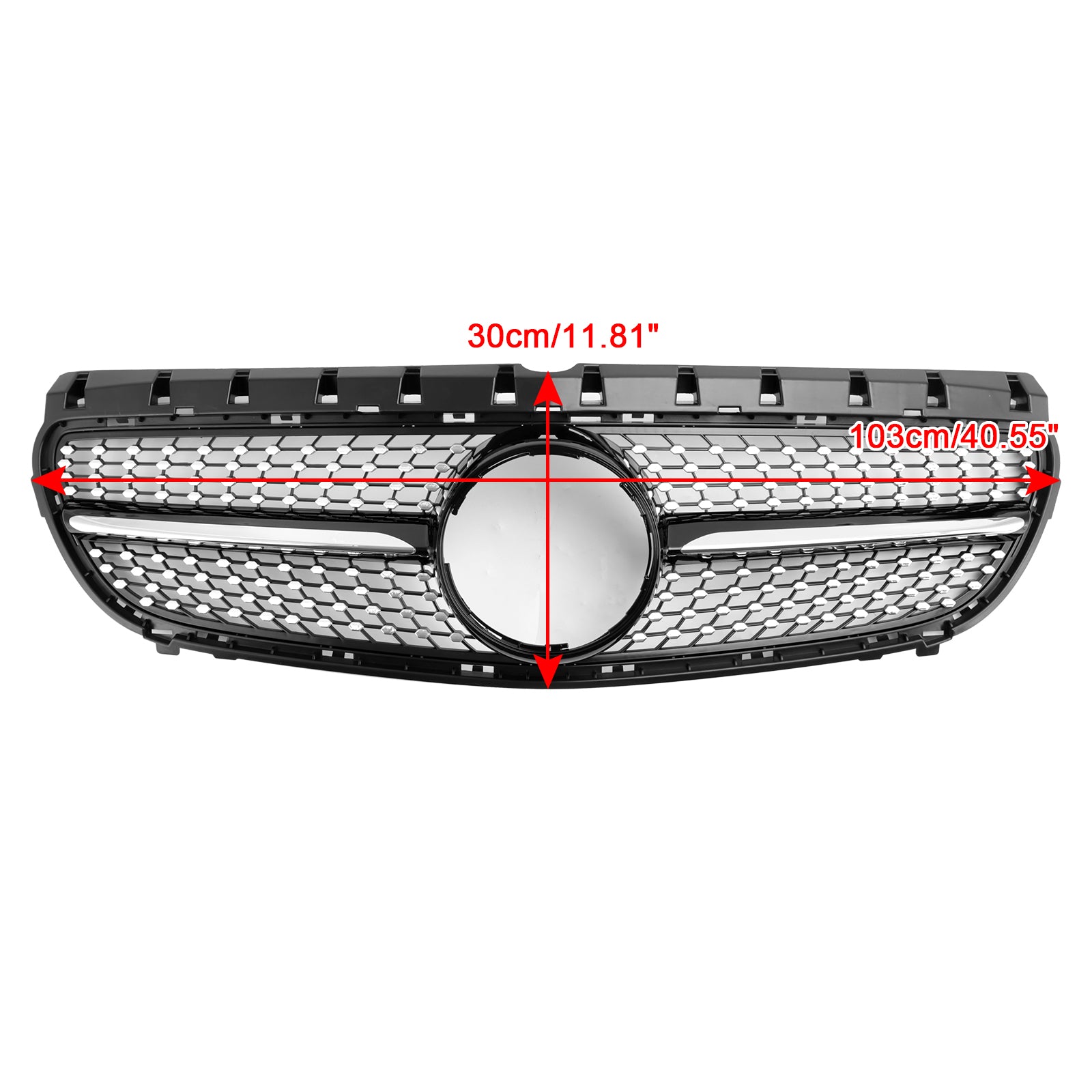 2014-2018 Mercedes Benz B-Class W246 Front Grill Bumper Replacement Diamond Black Chrome Grille