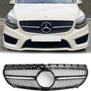 2014.11-2018 Mercedes Benz Klasa B W246 Zamiennik przedniego grilla, zderzaka, grilla w kolorze diamentowej czerni i chromu-1