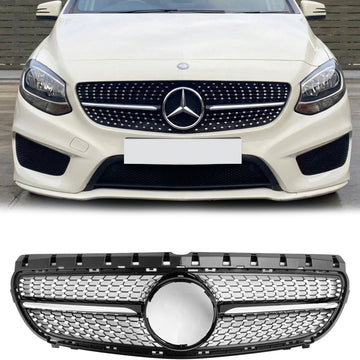 2014.11-2018 Mercedes Benz B-Klasse W246 Vervangende grille voorbumper in diamantzwart chroom