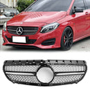 Mercedes-Benz Classe B (2014-2018) W246 Grade dianteira de substituição do para-choque, grade cromada preta diamante.-1