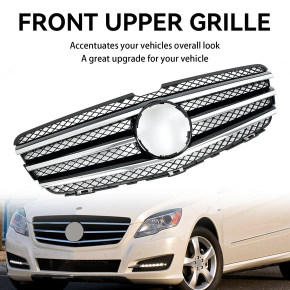 Mercedes-Benz Classe R 2010-2013 W251 Grade de substituição cromada preta para para-choque dianteiro R300/350/500/320CDI