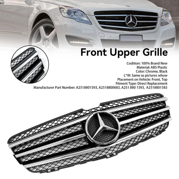 Mercedes-Benz 2010-2013 R-Klasse W251 R300/350/500/320CDI Frontstoßstangengrill Chrom Schwarz Ersatzgrill