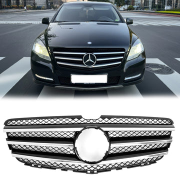 Mercedes-Benz Classe R 2010-2013 W251 Grade de substituição cromada preta para para-choque dianteiro R300/350/500/320CDI