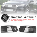 2016-2019 Audi Q7 Standard pare-chocs avant couvercle inférieur gril antibrouillard lunette insert calandre noire-3