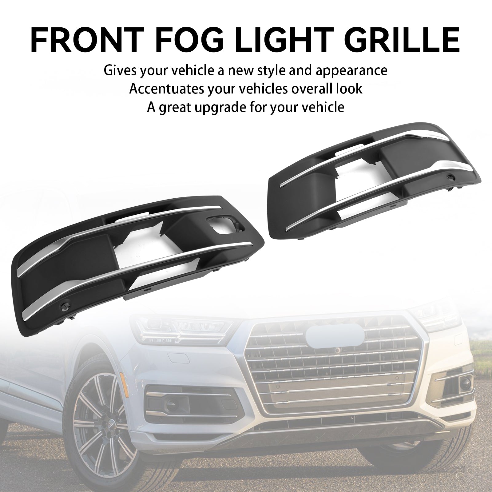 2016-2019 Audi Q7 versione standard copertura del paraurti anteriore fendinebbia inserto lunetta griglia griglia