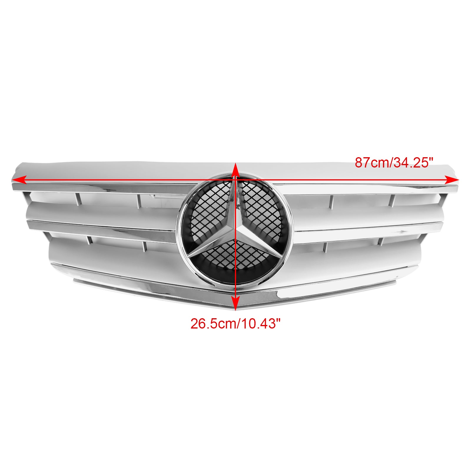 Grille de pare-chocs avant de remplacement chromée noire pour Mercedes-Benz Classe B W245 B170/180/200 2009-2011 - 0