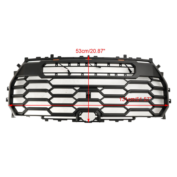 2022-2026 Toyota Tundra TRD PRO Style Front Bumper Grill Matte Black Grille With TOYOTA Letter