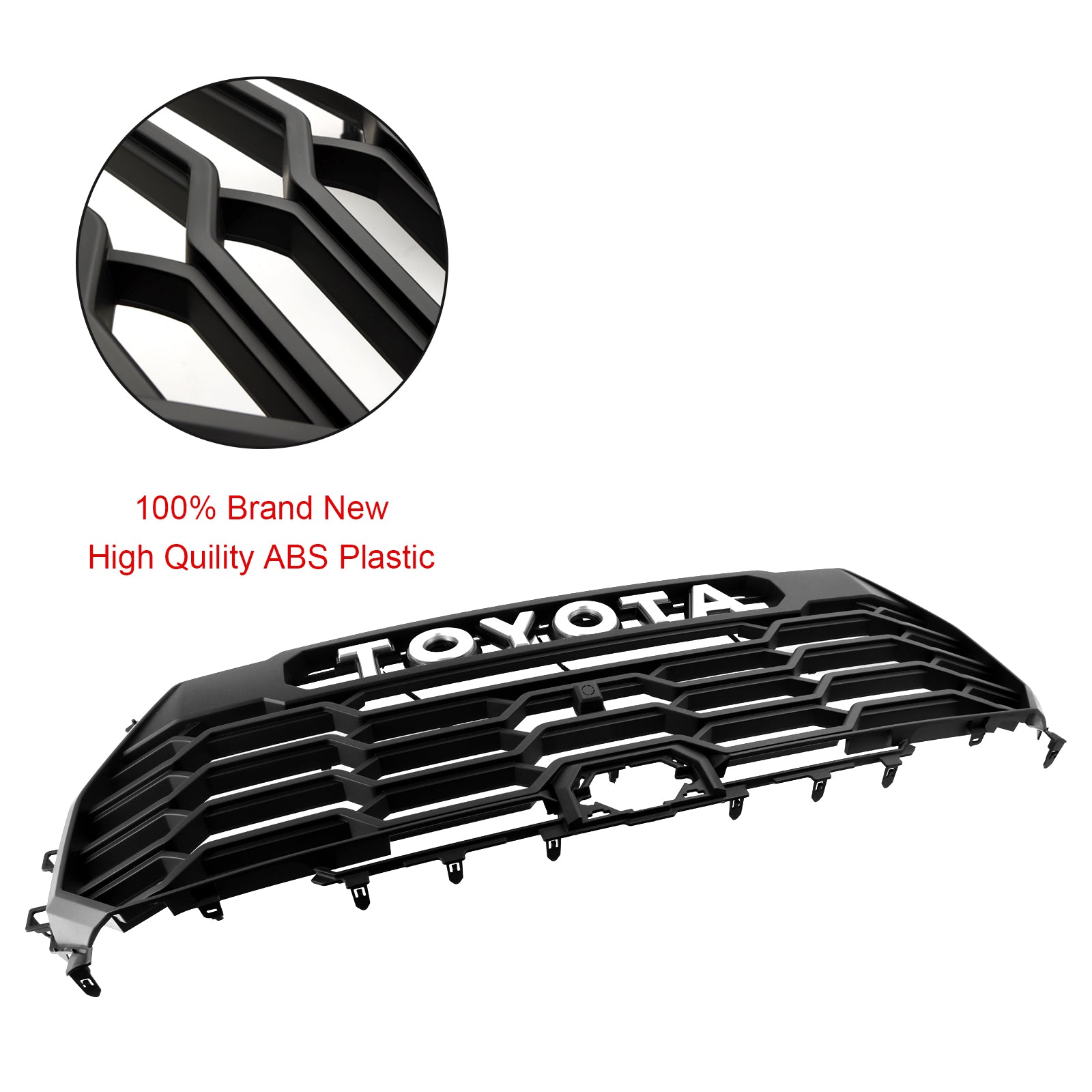 2022-2025 Toyota Tundra TRD PRO Style Front Bumper Grill Matte Black Grille