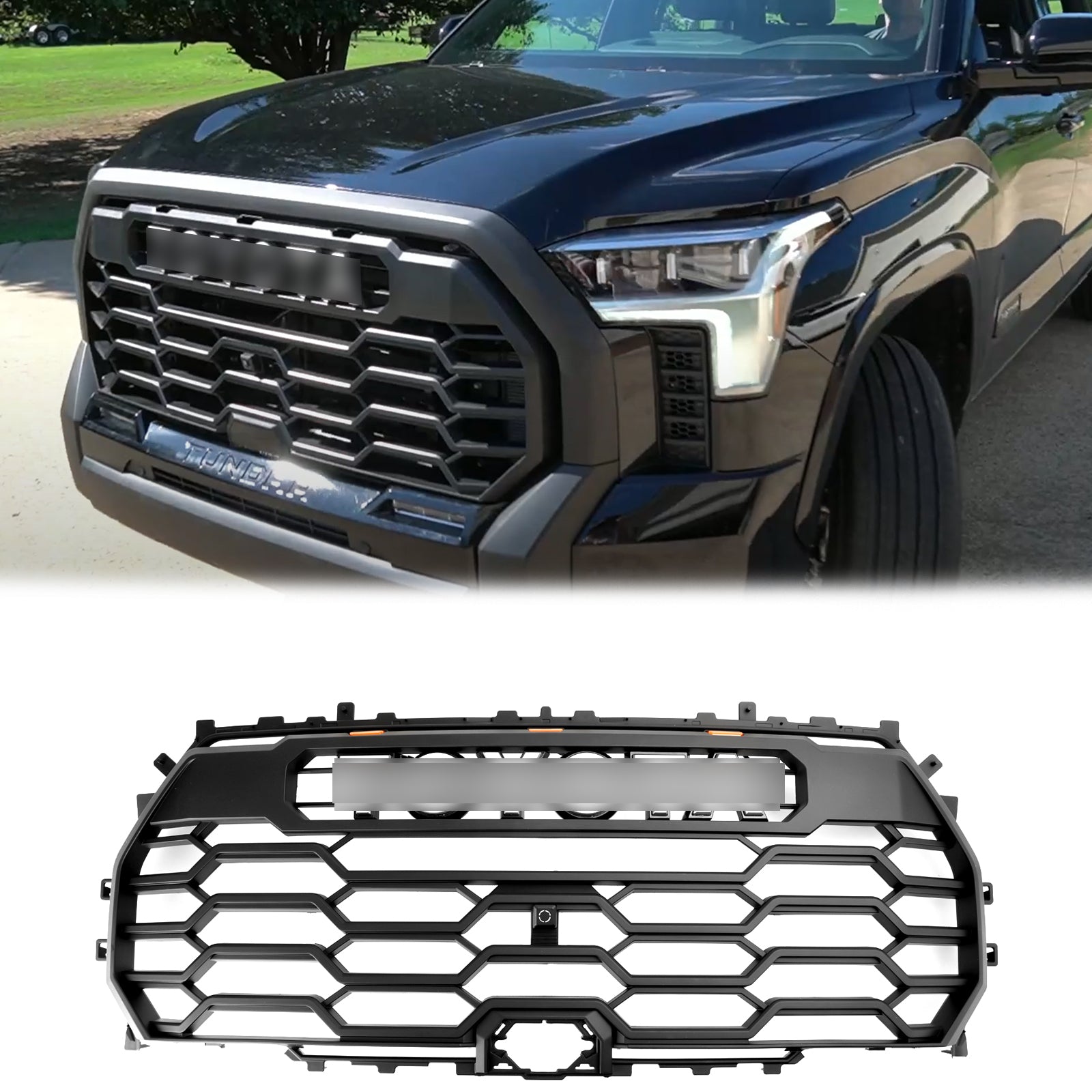 Toyota Tundra | TRD Pro Grille | 2022-2025 | Matte Black Front Bumper Grill W/ LED Light