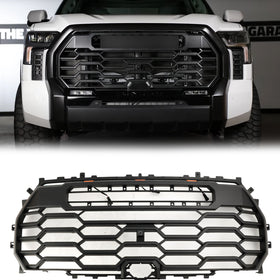 Toyota Tundra 2022-2026 TRD PRO Style Grill Front Bumper Black Grille With LED Light + TOYOTA Letter