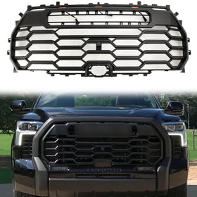 2022-2026 Toyota Tundra TRD PRO Style Front Bumper Grill Matte Black Grille With TOYOTA Letter