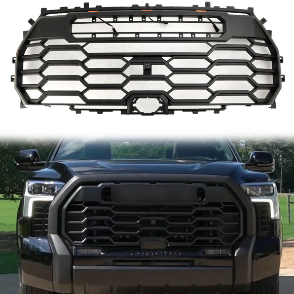 2022-2026 Toyota Tundra TRD PRO Style Front Bumper Grill Matte Black Grille With TOYOTA Letter