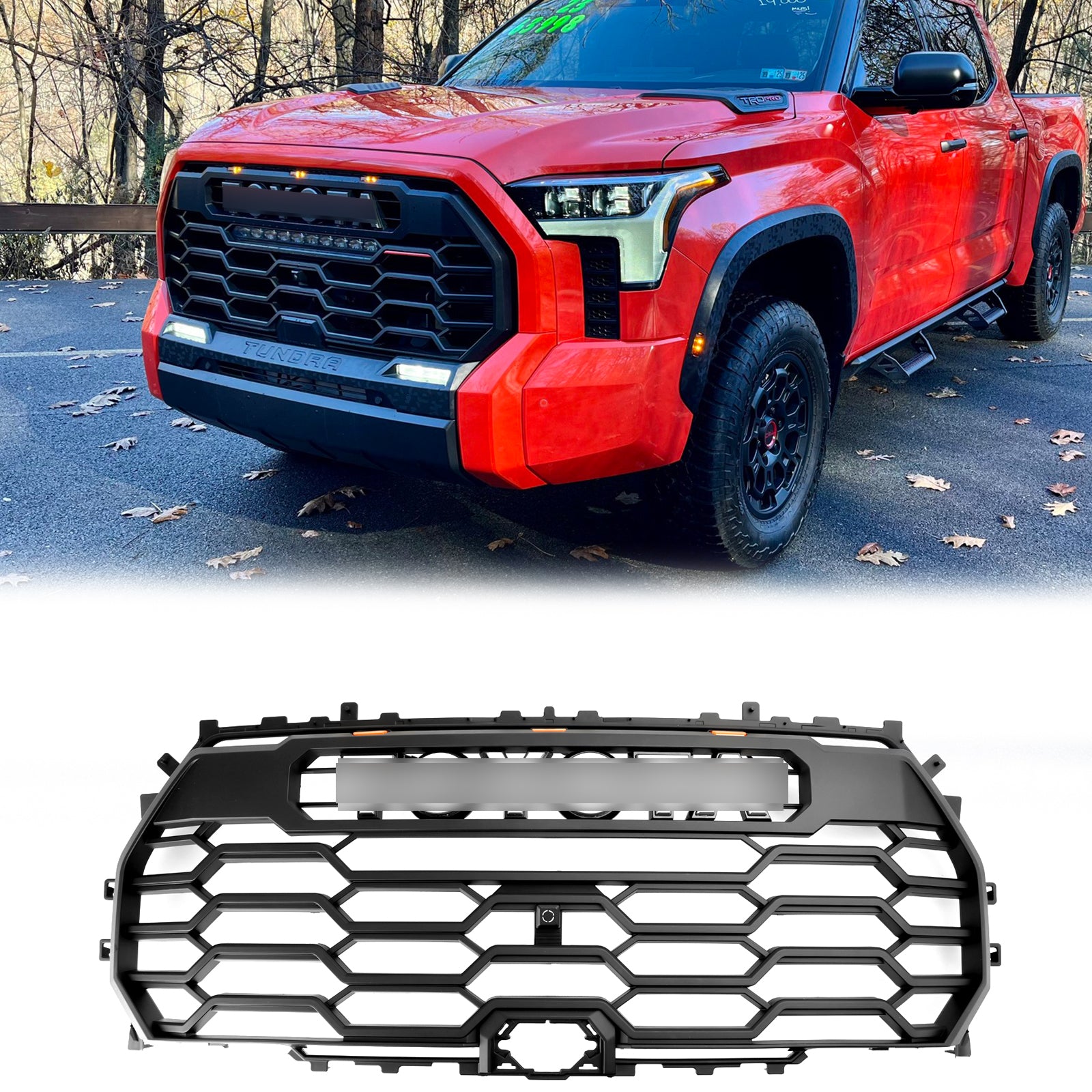 2022-2025 Toyota Tundra Trd Pro Style Bumper Grill Grill Matte Black