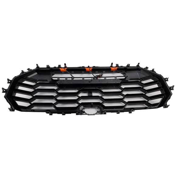Toyota Tundra 2022-2026 TRD PRO Style Grill Matte Black Front Bumper Replacement Grille With LED & Light Bar & TOYOTA Letter