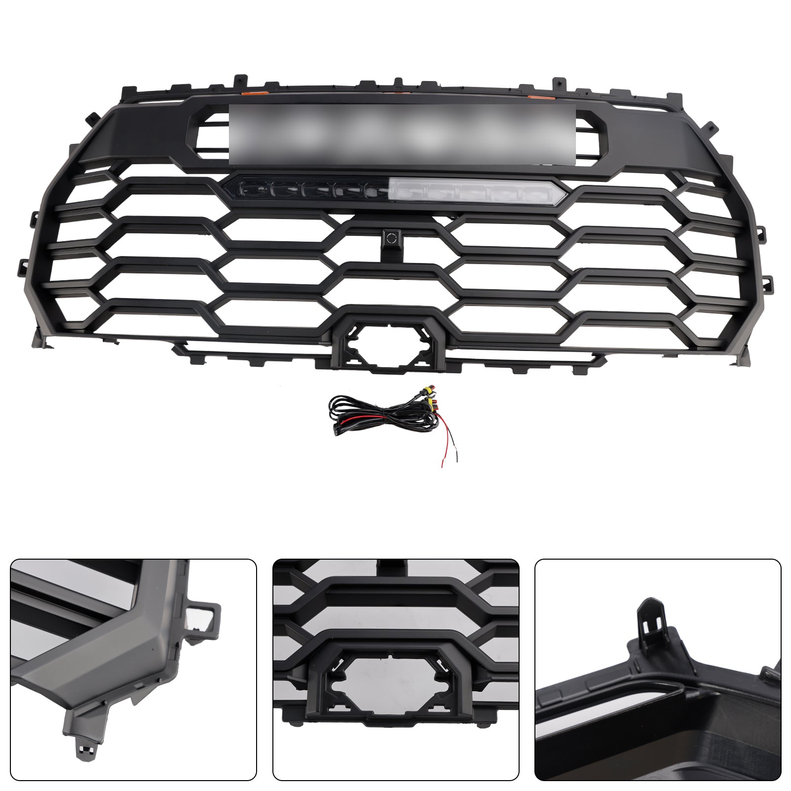 Toyota Tundra | TRD Pro Grille | 2022-2025 | Matte Black Front Bumper Grill W/ LED Light