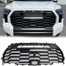 Toyota Tundra 2022-2026 TRD PRO Style Grill Matte Black Front Bumper Replacement Grille With LED & Light Bar & TOYOTA Letter-1
