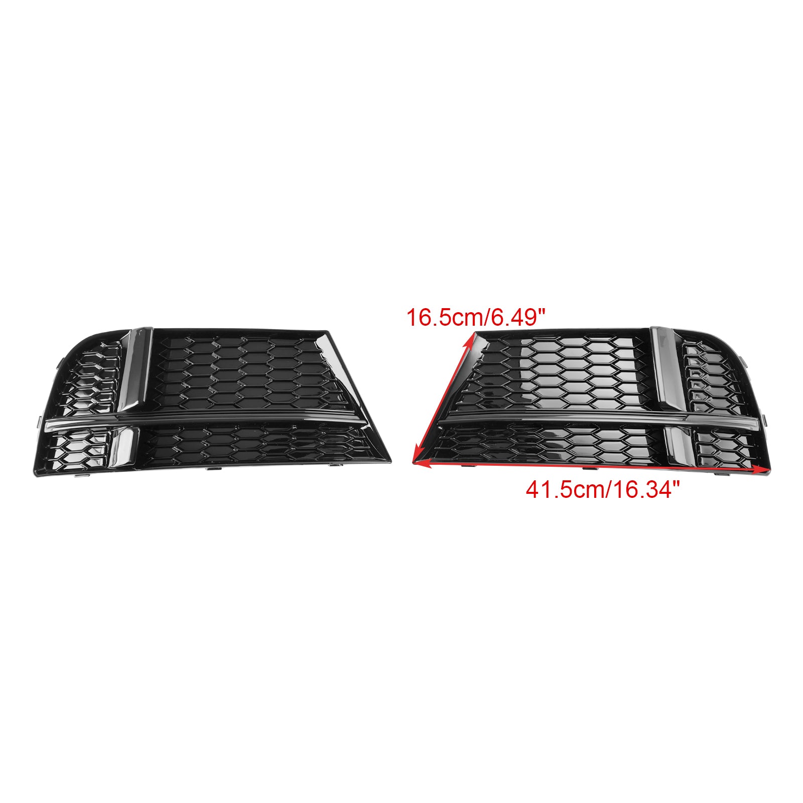 2017–2020 Audi A3 S-Line/S3 8V Honeycomb Lower Grill Front Bumper Fog Light Lower Black Cover Grille 8V3807681AE 8V3807682Q