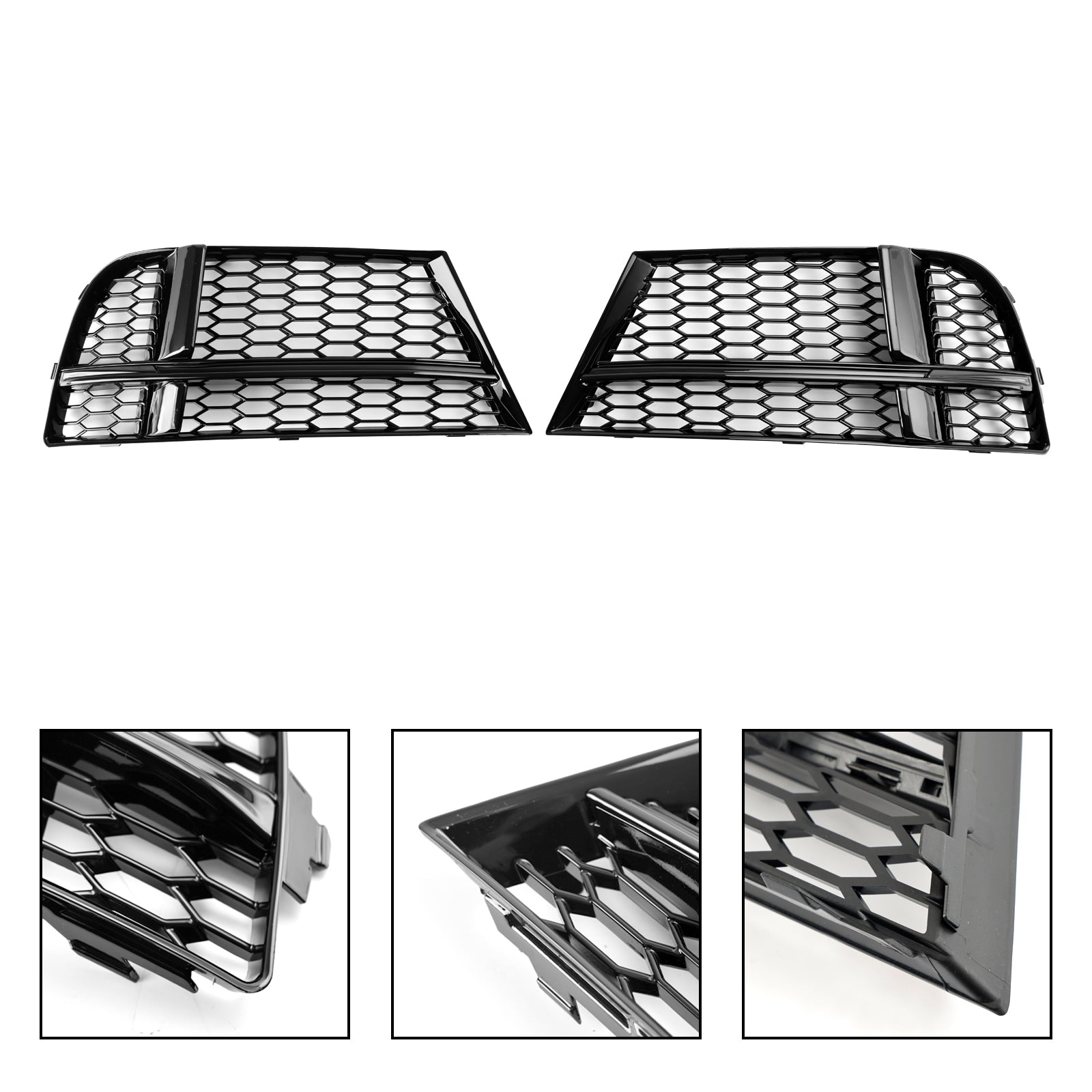 Cubierta de luz antiniebla delantera y bisel de rejilla para Audi A3 8V S-Line Sedán/Sportback/Convertible 2016.05-2020