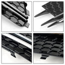2012-2015 Audi A6 C7 Pre-Facelift Honycomb Lower Grille 2PCS Front Bumper Fog Light Black Cover Grill-18