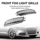 2012-2015 Audi A6 C7 Pre-Facelift Honycomb Lower Grille 2PCS Front Bumper Fog Light Black Cover Grill-19