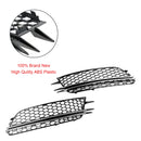 Audi 2012-2015 A6 C7 2PCS Front Fog Light Cover Bezel Black Chrome Grille-30