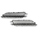 Audi 2012-2015 A6 C7 2PCS Front Fog Light Cover Bezel Black Chrome Grille-28