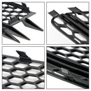 Audi 2012-2015 A6 C7 2PCS Front Fog Light Cover Bezel Black Chrome Grille-40