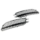 Audi 2012-2015 A6 C7 2PCS Front Fog Light Cover Bezel Black Chrome Grille-32