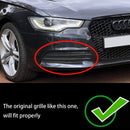 2012-2015 Audi A6 C7 Pre-Facelift Honycomb Lower Grille 2PCS Front Bumper Fog Light Black Cover Grill-50