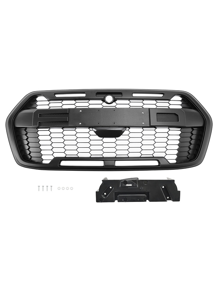 Reemplazo de rejilla de parachoques delantero estilo Raptor Trail para Ford Transit MK8 2019-2024, color negro mate