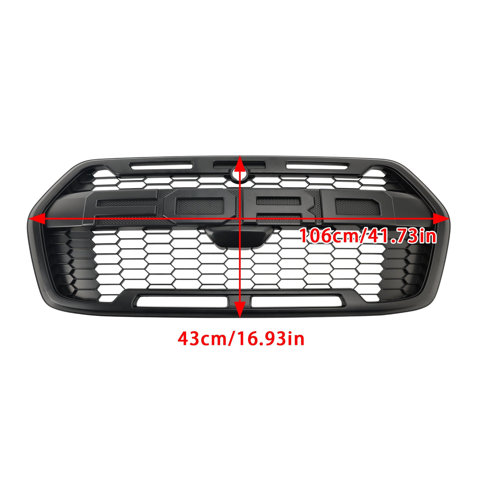 2019-2025 Ford Transit Mk8 Raptor Style Grille Gloss Gloss Black Bumper Reemplazo Grill