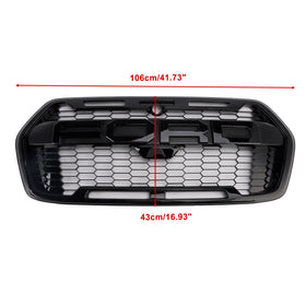 2019-2025 Ford Transit MK8 Raptor Style Grille Gloss Black Frente Substituição Grill - 0