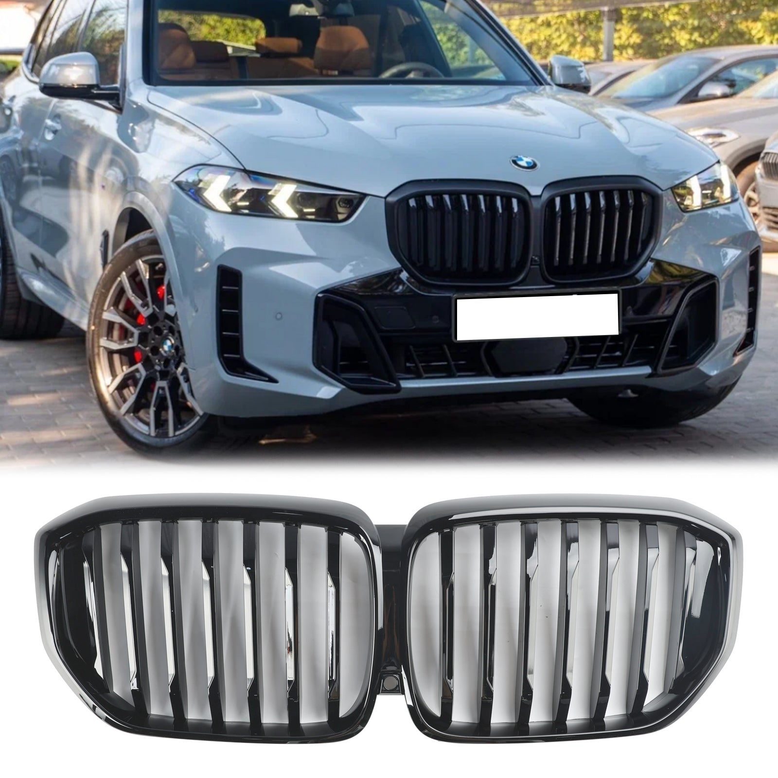 2024 BMW G05 LCI X5 xDrive40i/xDrive45e/xDrive30d/xDrive50e/M60i Front Bumper Grille Gloss Black Grill