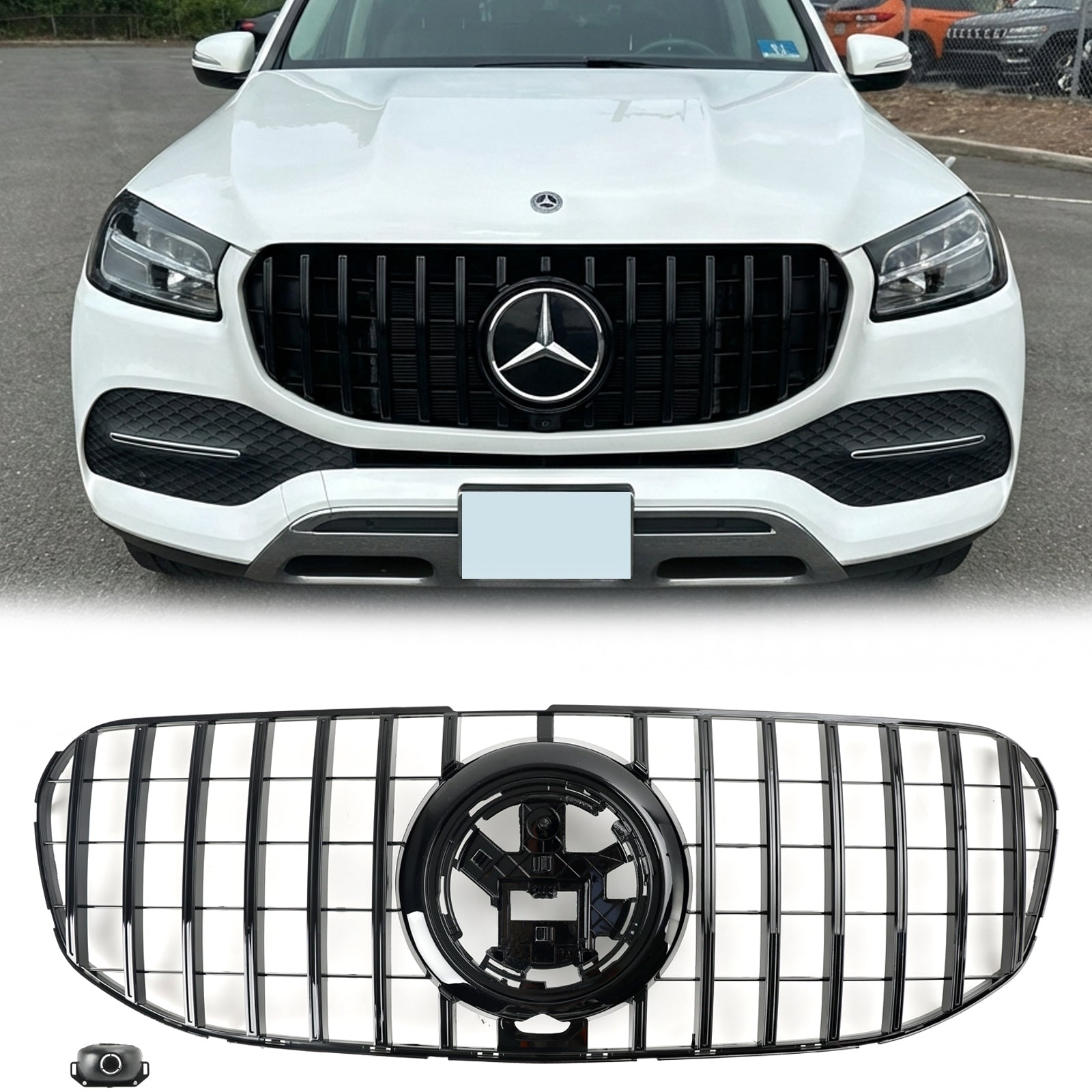 Mercedes Benz GLS-Class X167 2020-2023 Front Bumper Grille Black