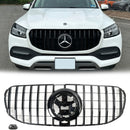 Mercedes Benz GLS-Class X167 2020-2023 Front Bumper Grille Black GT Style Grill-4