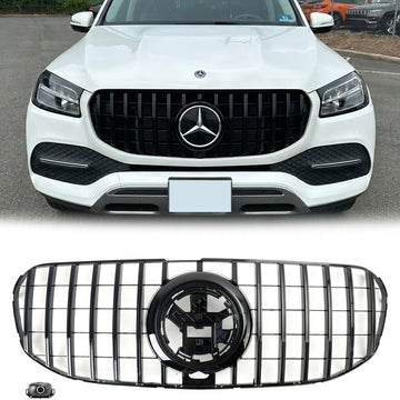 2020-2023 Mercedes Benz GLS Class X167 GT Style Grill Front Bumper Glossy Black Replacement Grile