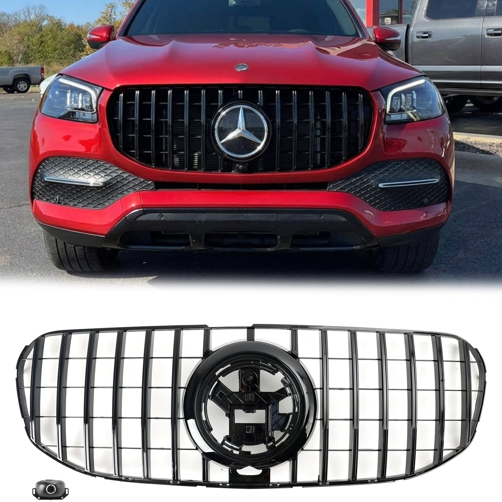 Mercedes Benz GLS-Class X167 2020-2023 Front Bumper Grille Black