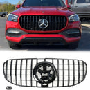 Mercedes Benz GLS-Class X167 2020-2023 Front Bumper Grille Black GT Style Grill-3