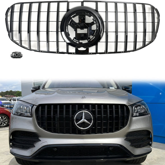 Mercedes Benz GLS-Class X167 2020-2023 Front Bumper Grille Black GT Style Grill