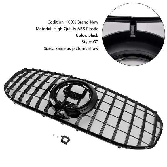 2020-2023 Mercedes Benz GLS Class X167 GTR Style Grill Front Bumper Glossy Black Replacement Grile