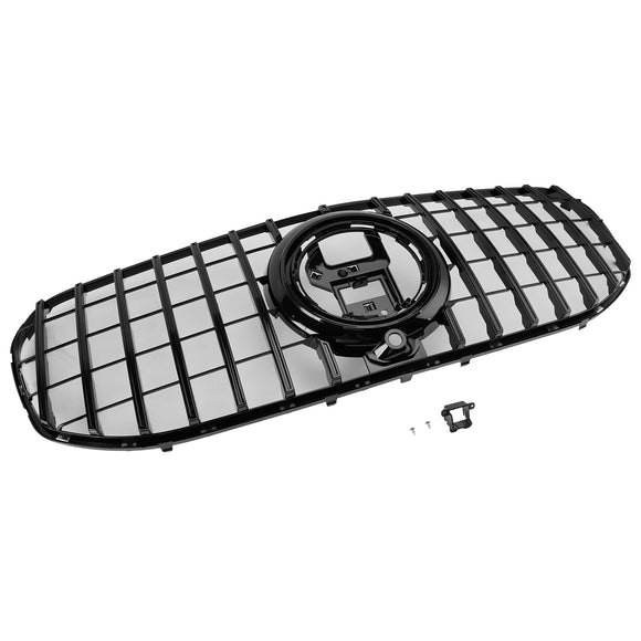 2020-2023 Mercedes Benz GLS Class X167 GTR Style Grill Front Bumper Glossy Black Replacement Grile