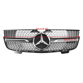 Mercedes Benz 2007-2009 GL-Class X164 GL450 Chrome Diamonds Grill Grade do para-choque dianteiro - 0