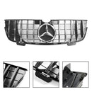 Mercedes Benz GL-Class X164 GL350 2007-2009 GTR estilo grade do para-choque dianteiro grade preta cromada-4